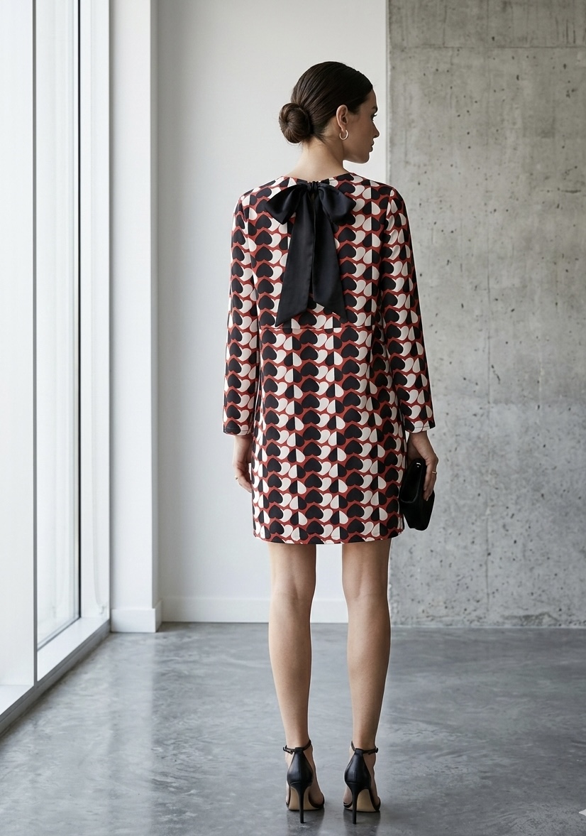 Vestido geométrico retro