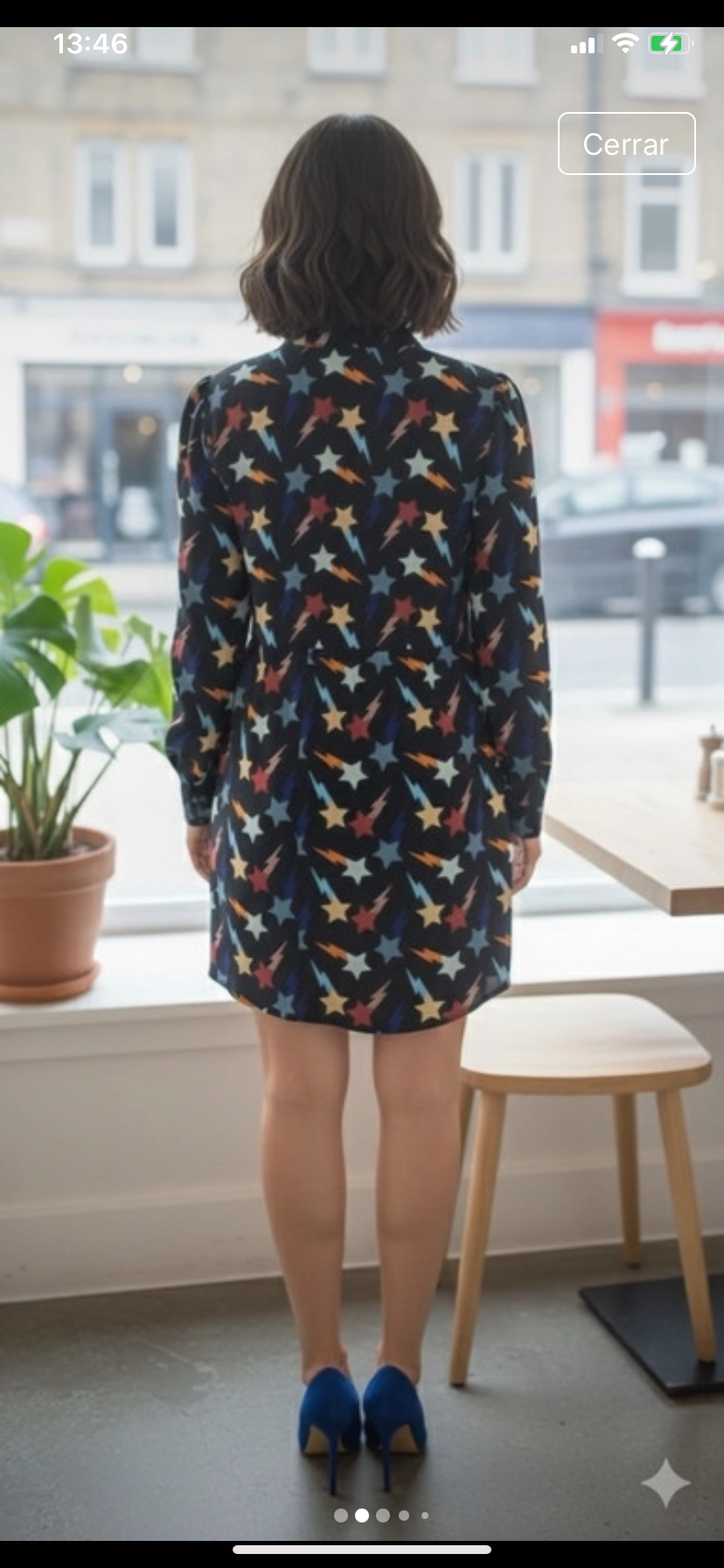 Vestido camisero de estrellas