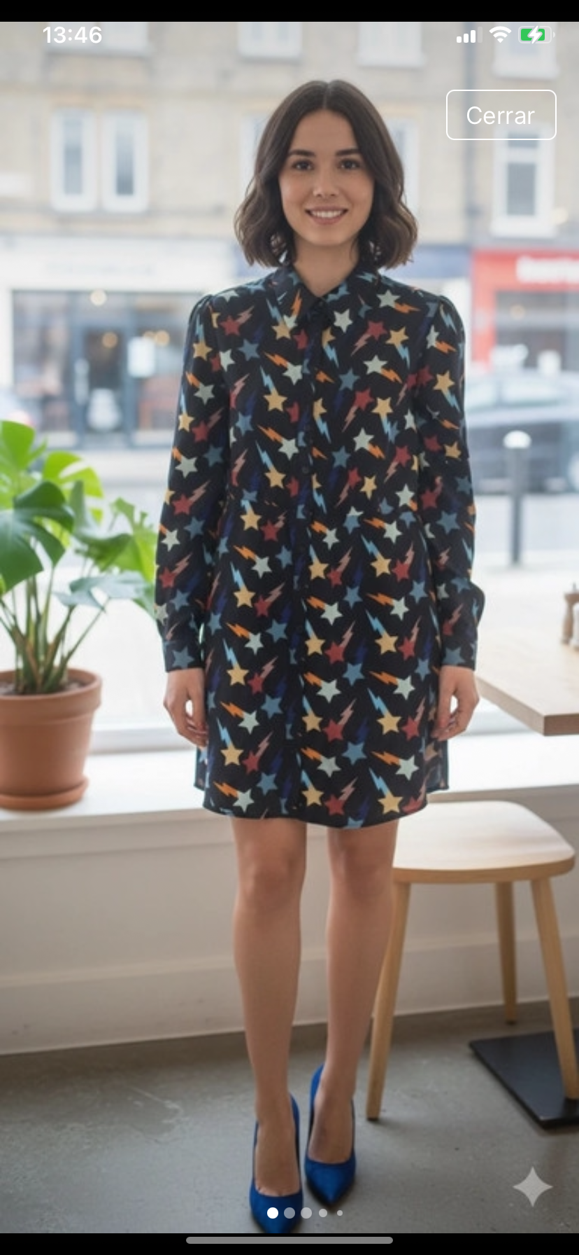 Vestido camisero de estrellas