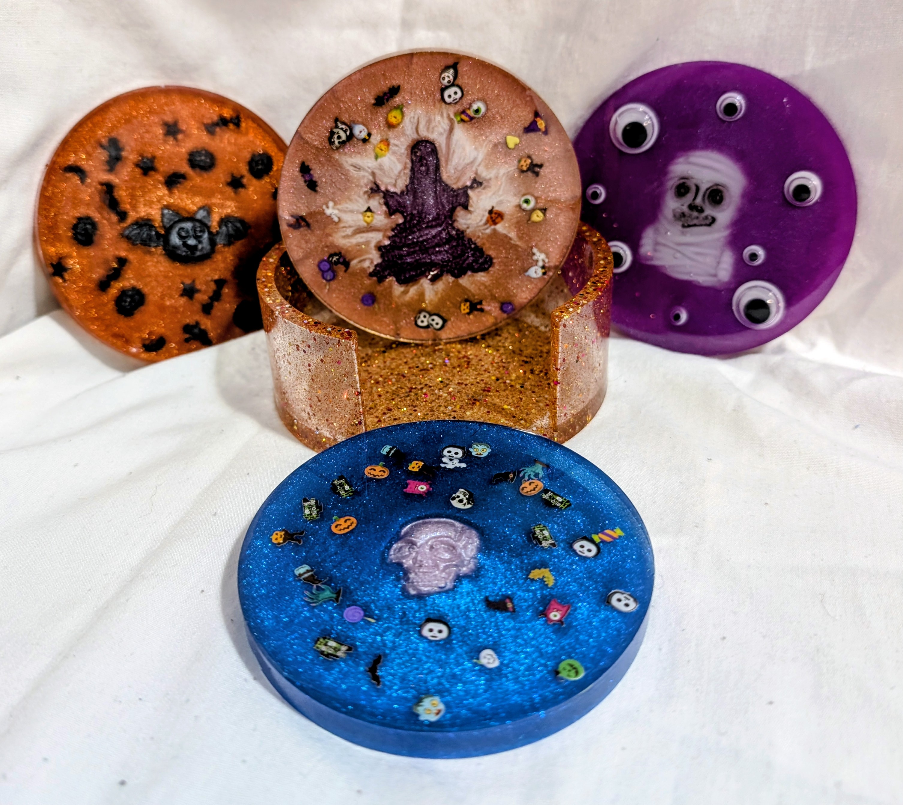 Handmade Halloween Resin Coasters