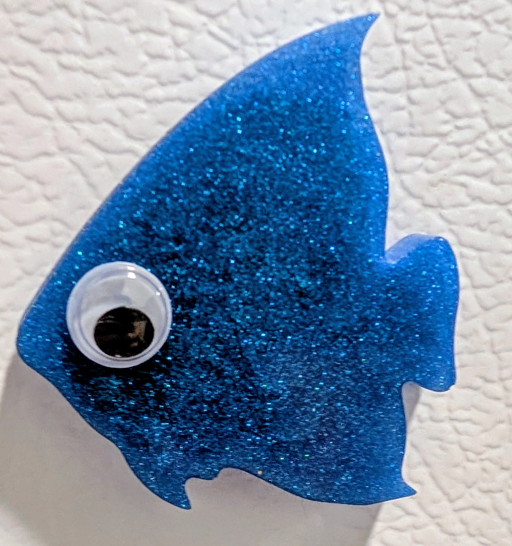 Blue Glitter Fish Magnet