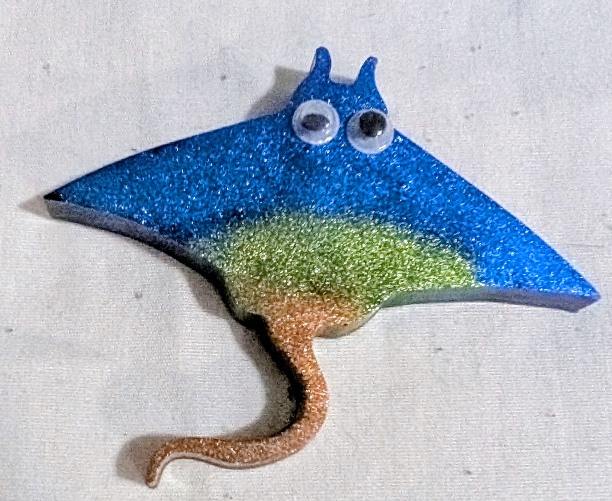Glitter Manta Ray Magnet