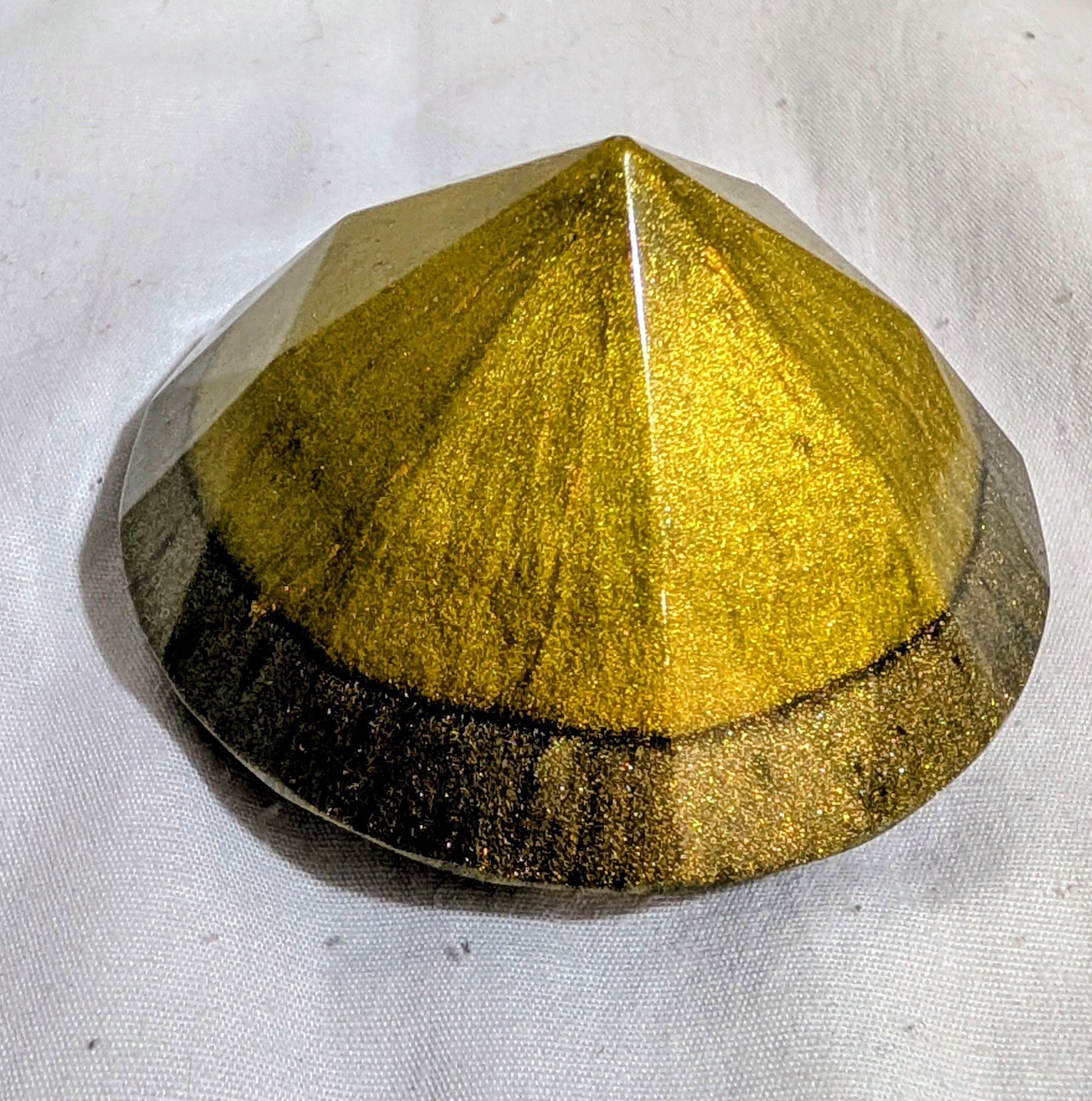 Golden Pyramid Paperweight