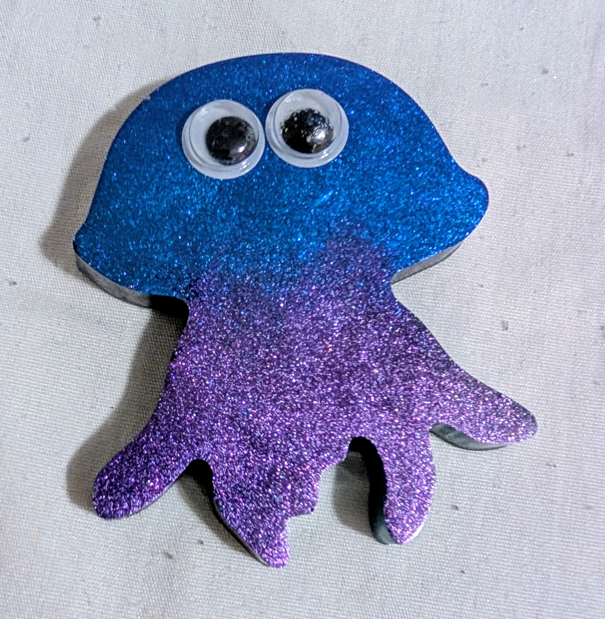 Glitter Jellyfish Magnet