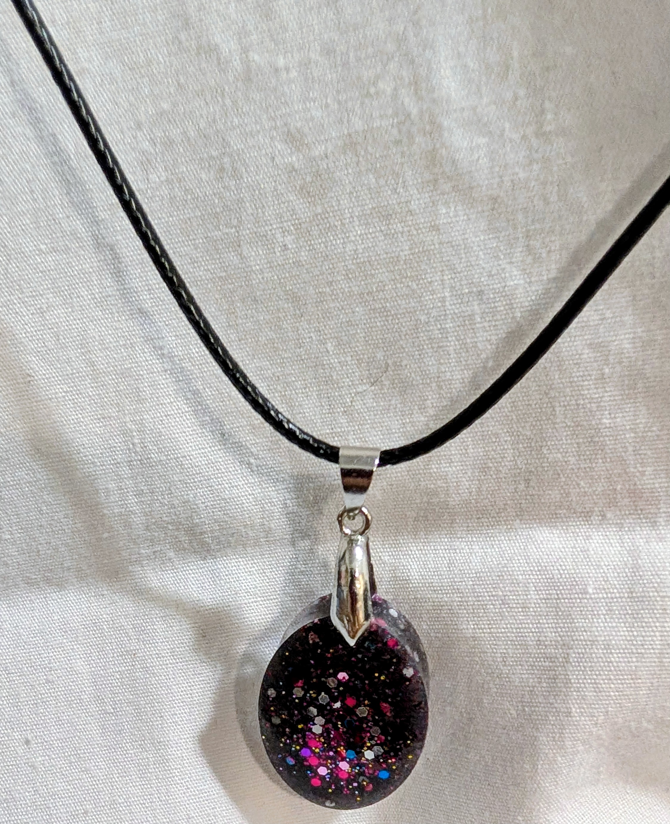 Handmade Glitter Pendant Necklace