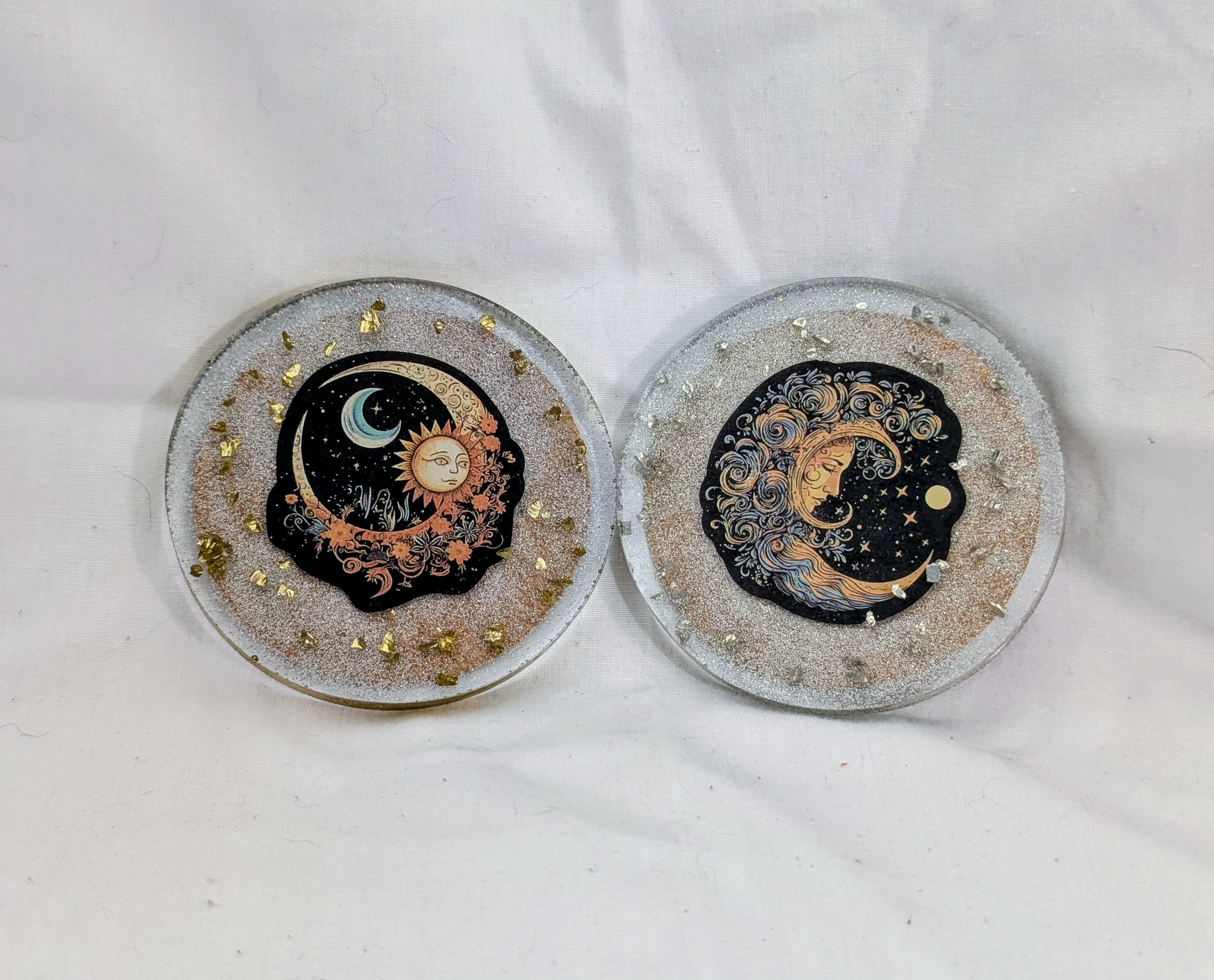 Glitter Moon Coasters