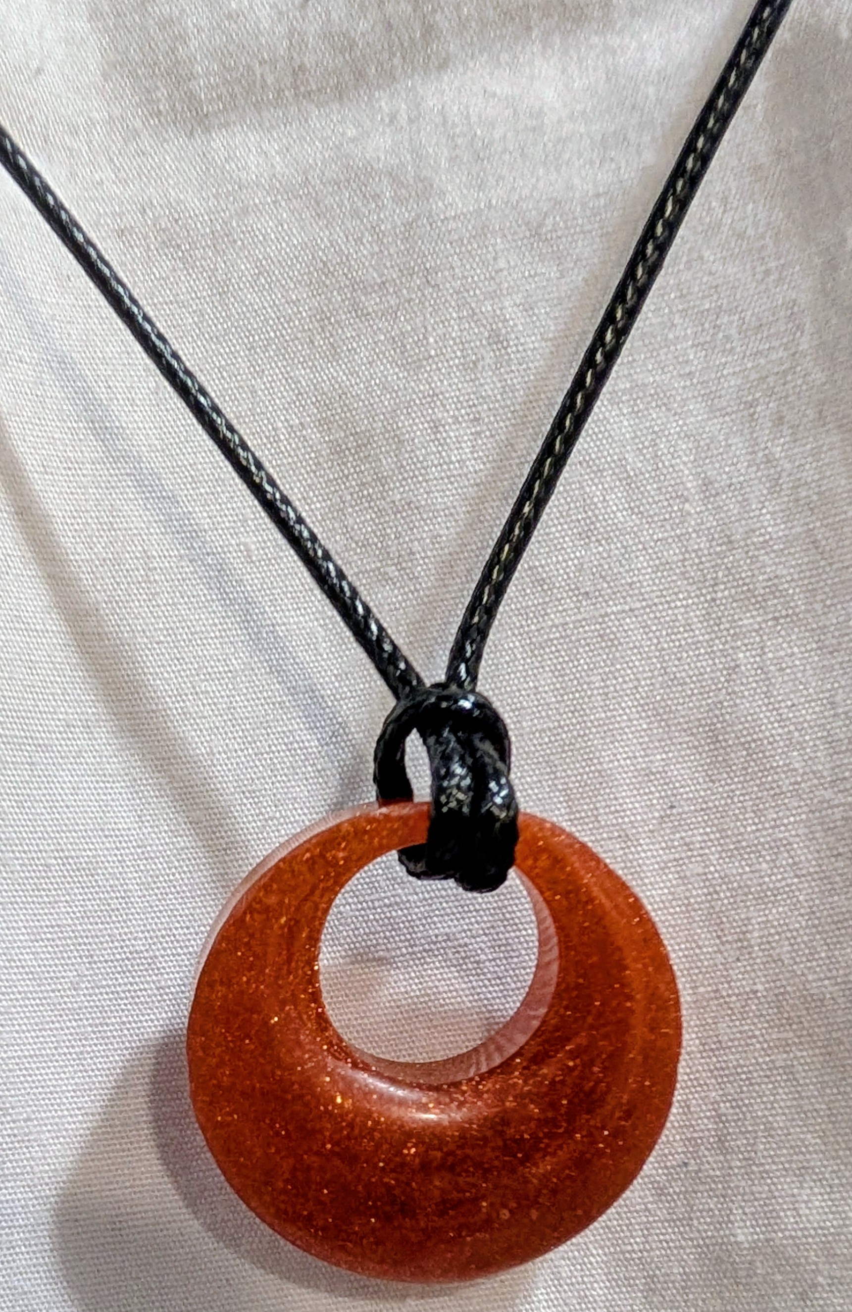 Brown Crescent Pendant Necklace