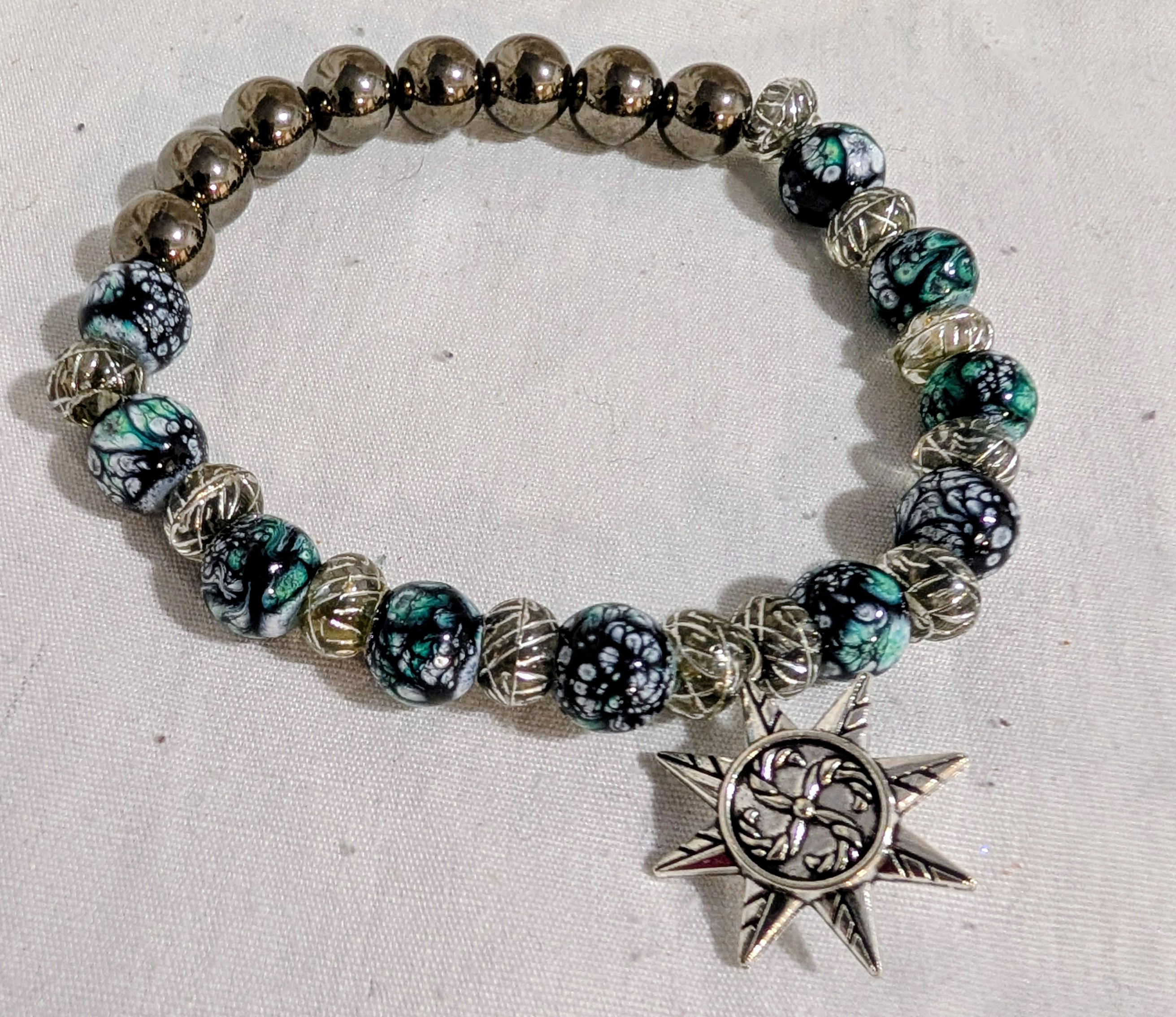 Sun Charm Beaded Bracelet