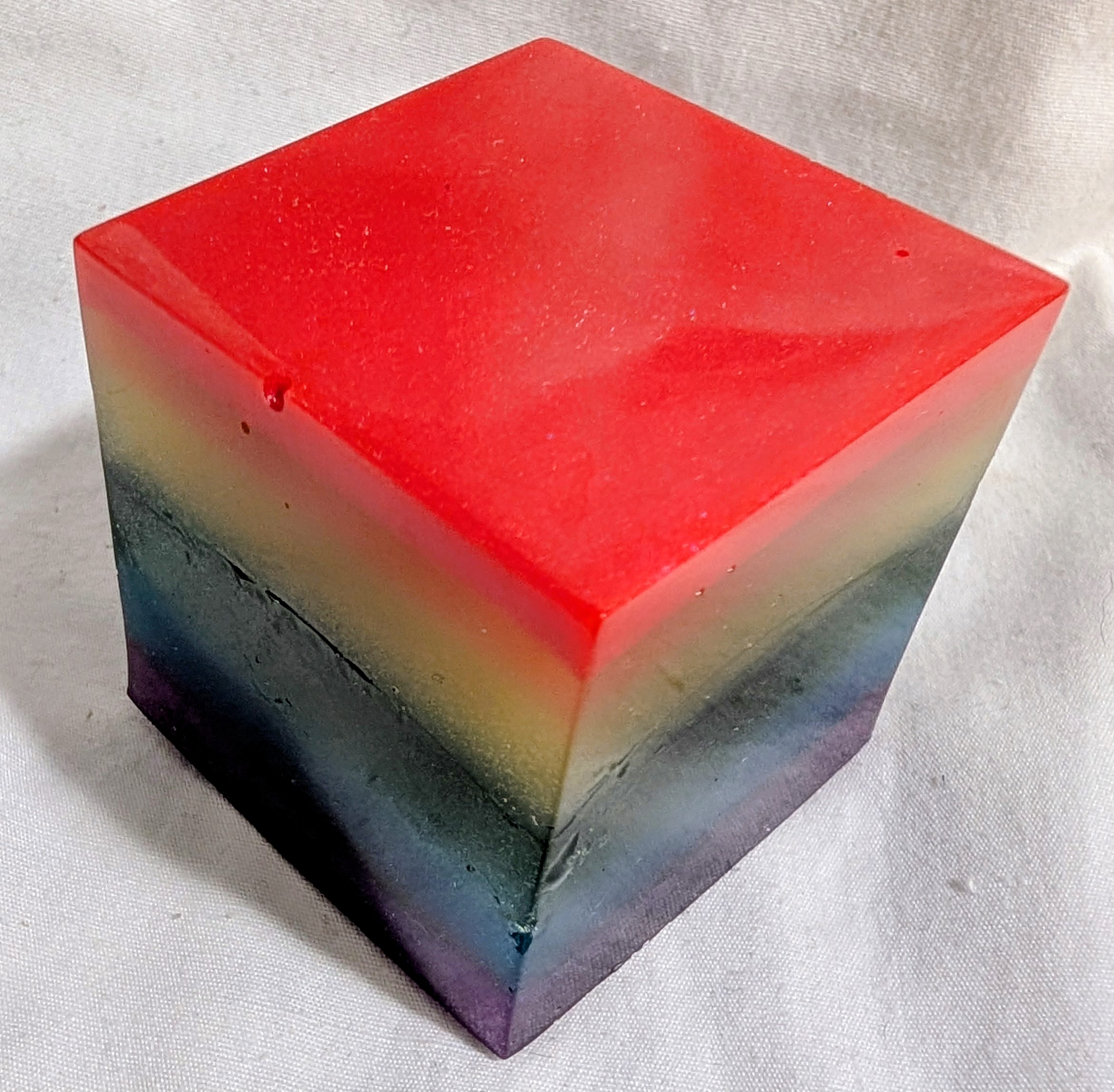 Rainbow Cube Paperweight
