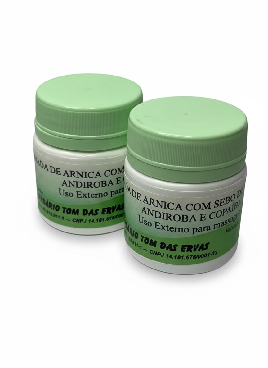 Pomada de arnica com sebo de andiroba e copaíba