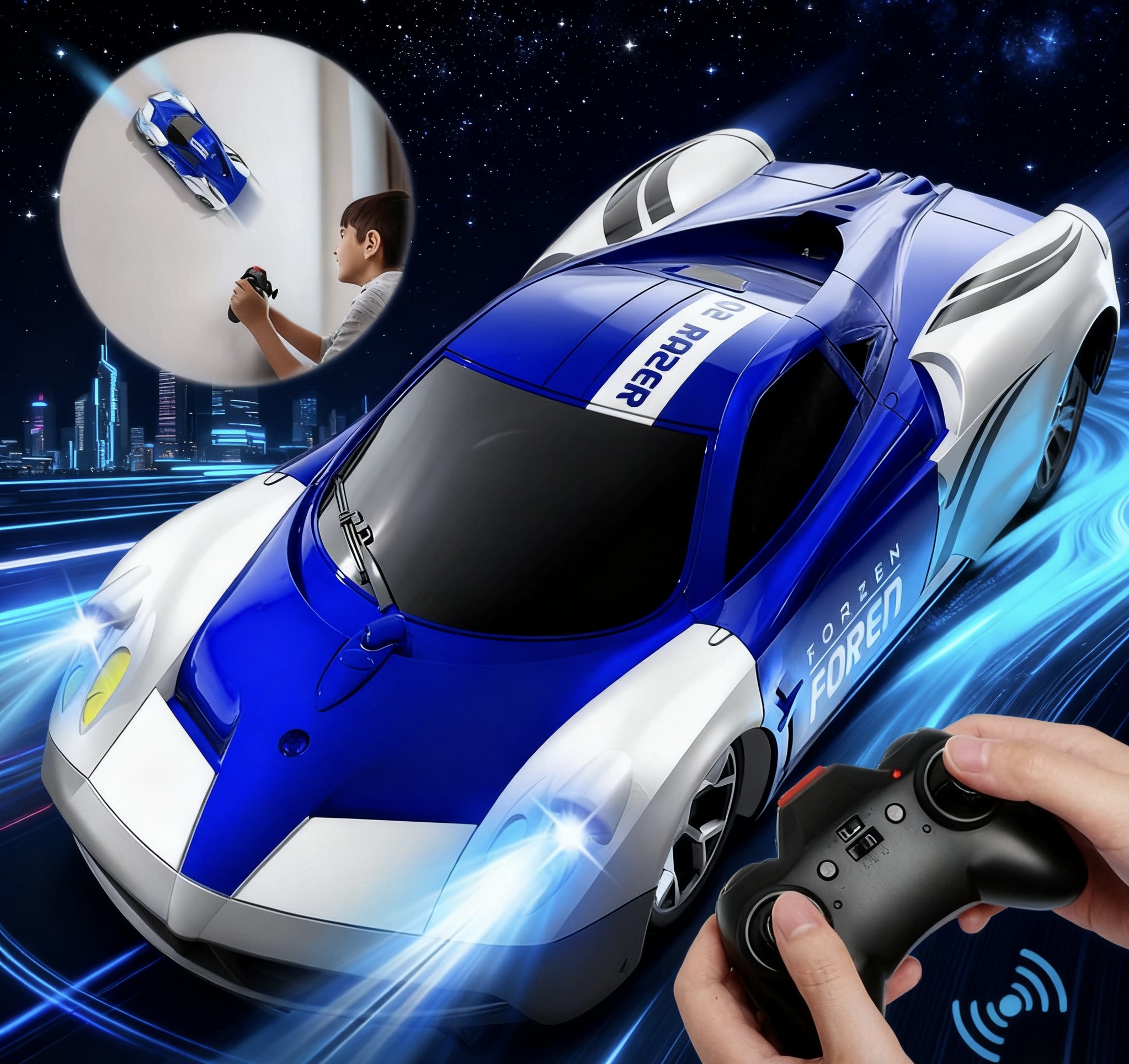 Auto na daljinsko upravljanje za penjanje po zidovima