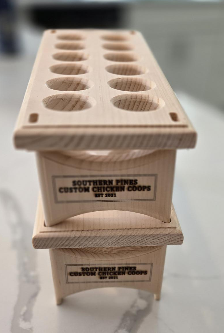 Wooden Egg Holder Rack