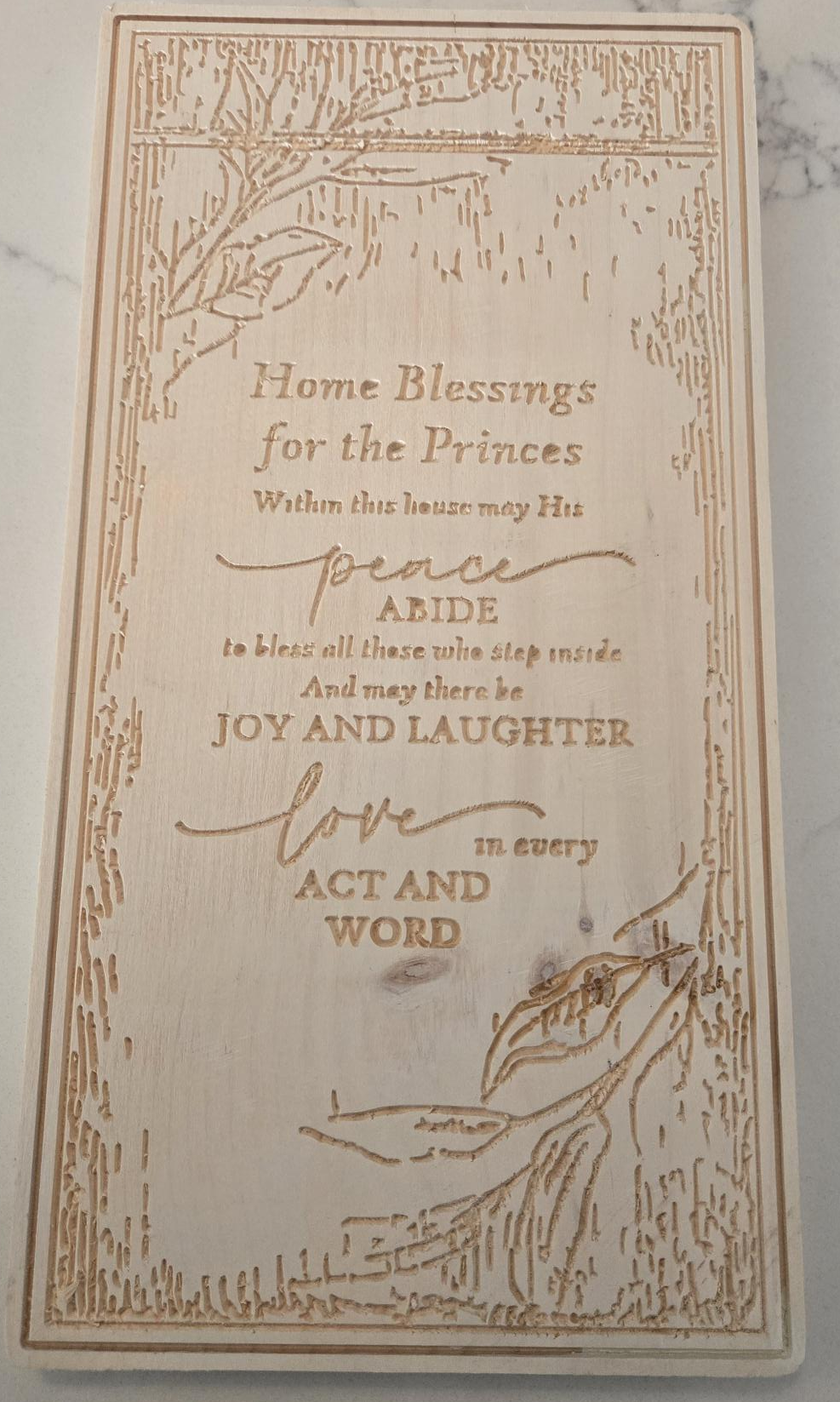 Wooden Home Blessings Plaque