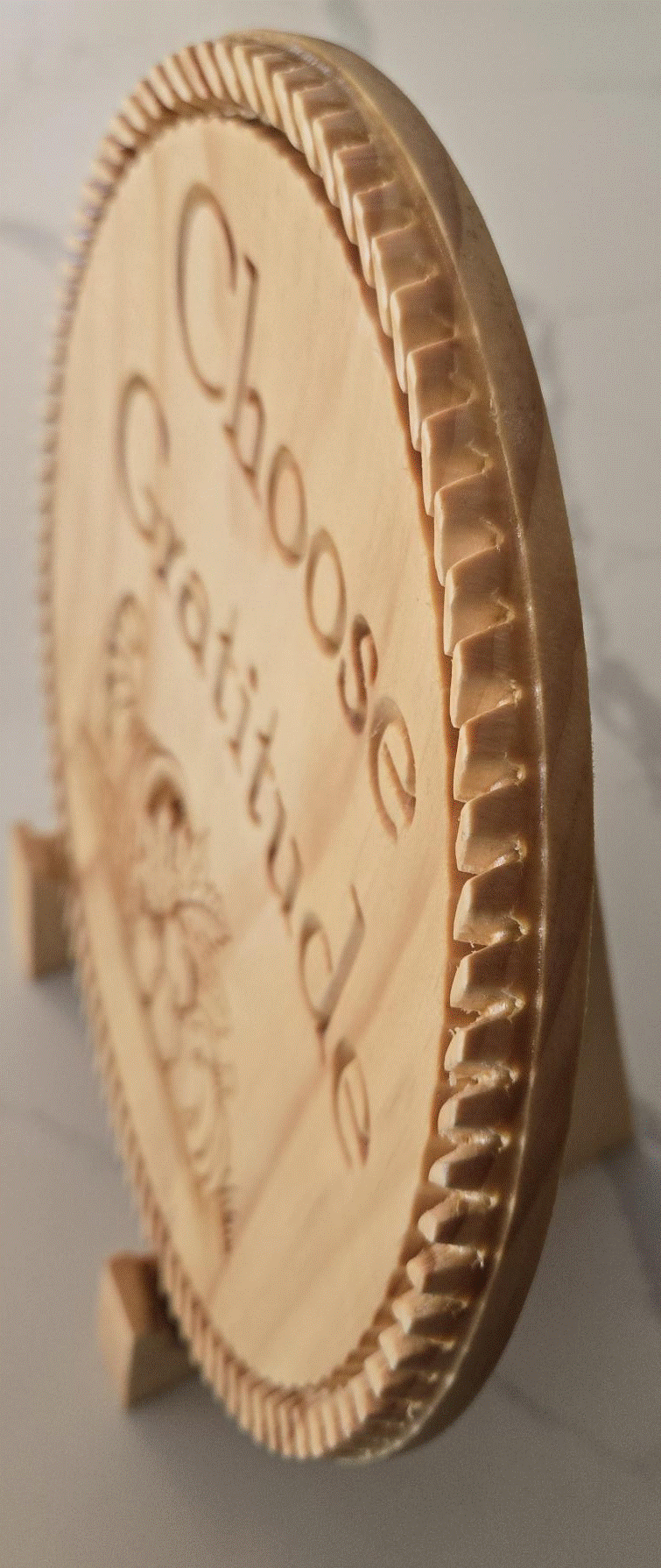 Choose Gratitude Wooden Plaque (Bowl Shape)