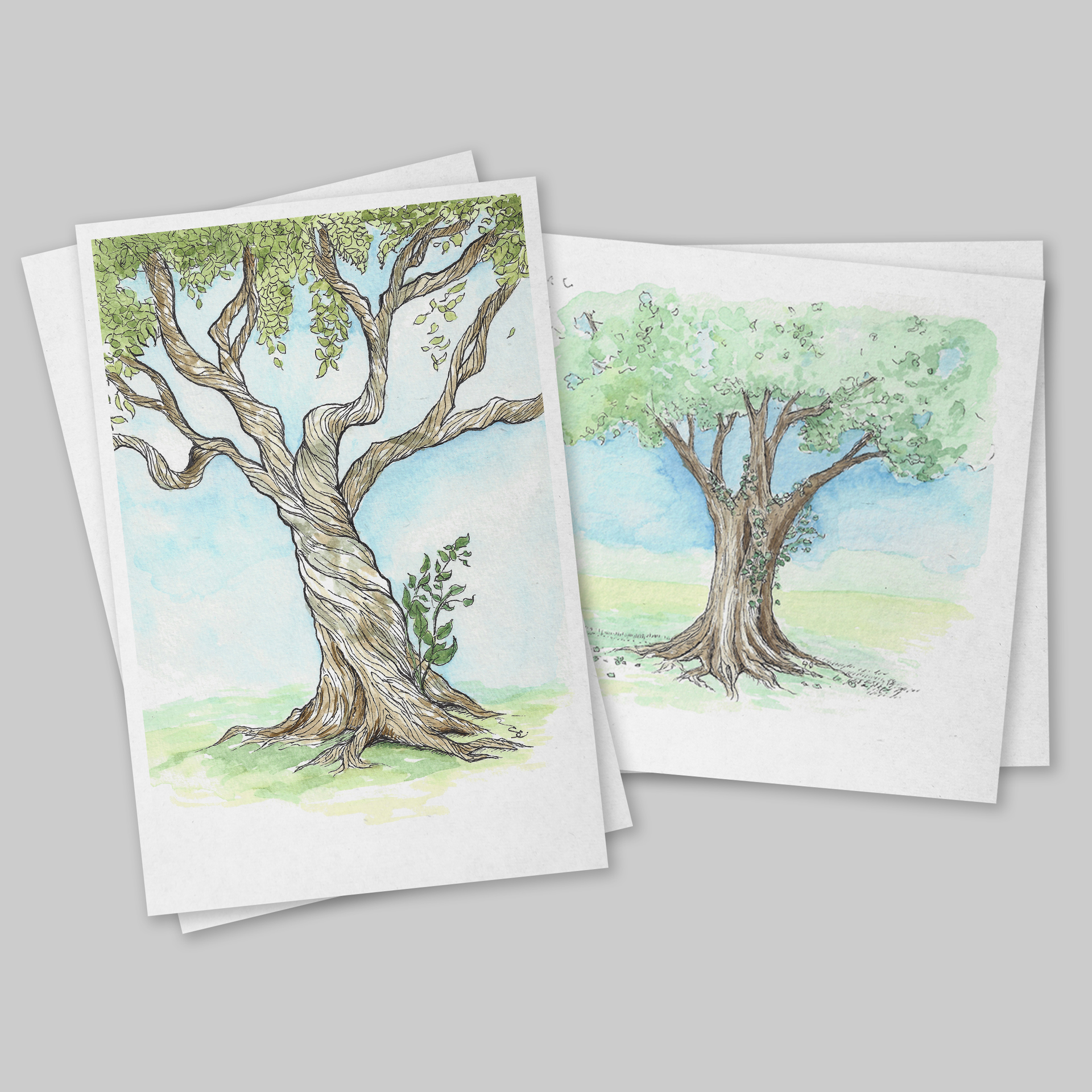 Seven Birds Tree Card 5x7 (Print)
