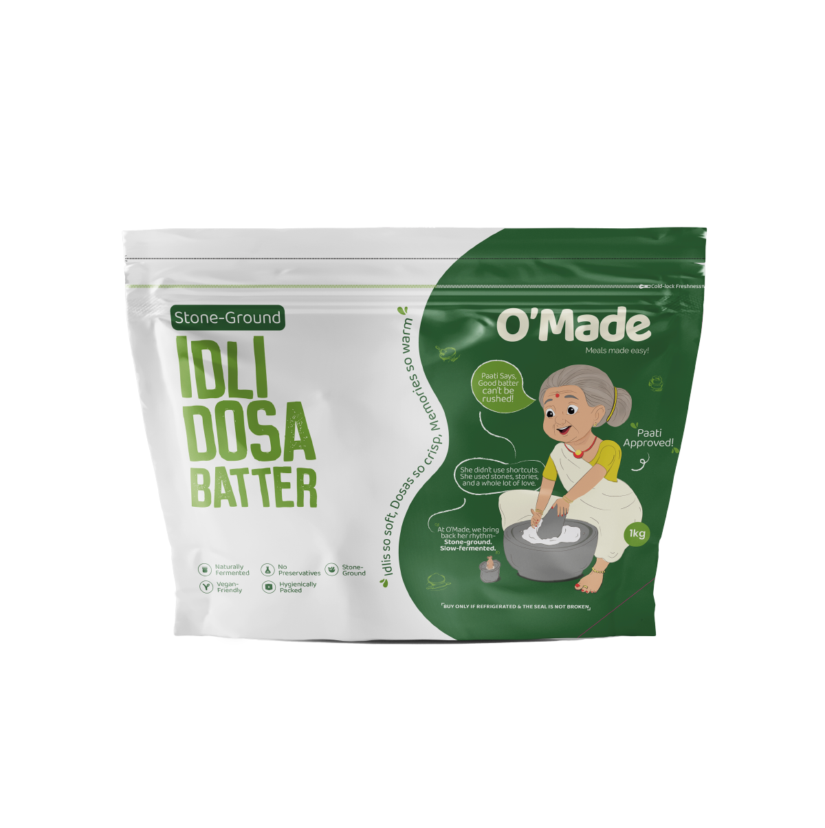 O'Made Stone-Ground Idli Dosa Batter (1 kg)