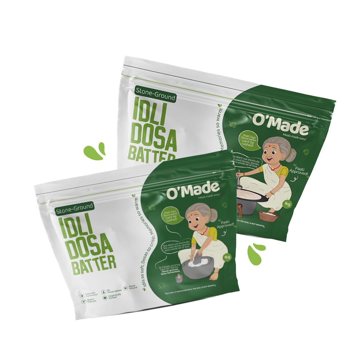 O'Made Stone-Ground Idli Dosa Batter (1 kg)
