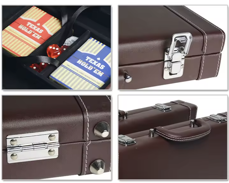 Exclusive Leather Chip Case 300 pcs