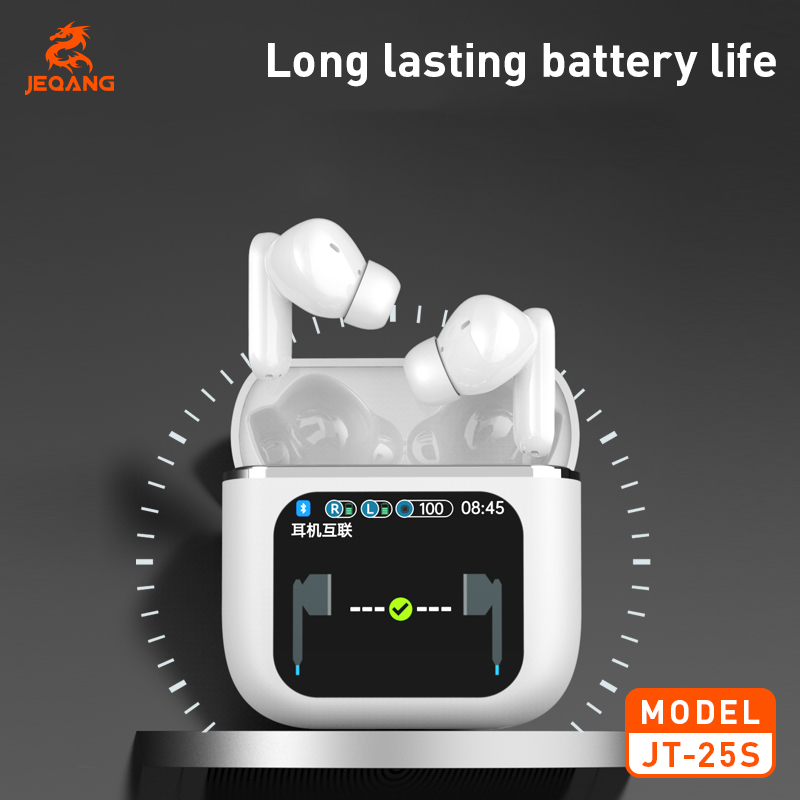 TWS LED Digital Display In-Ear for BT Earphones with ENC ANC Waterproof Function and Large Screen Display