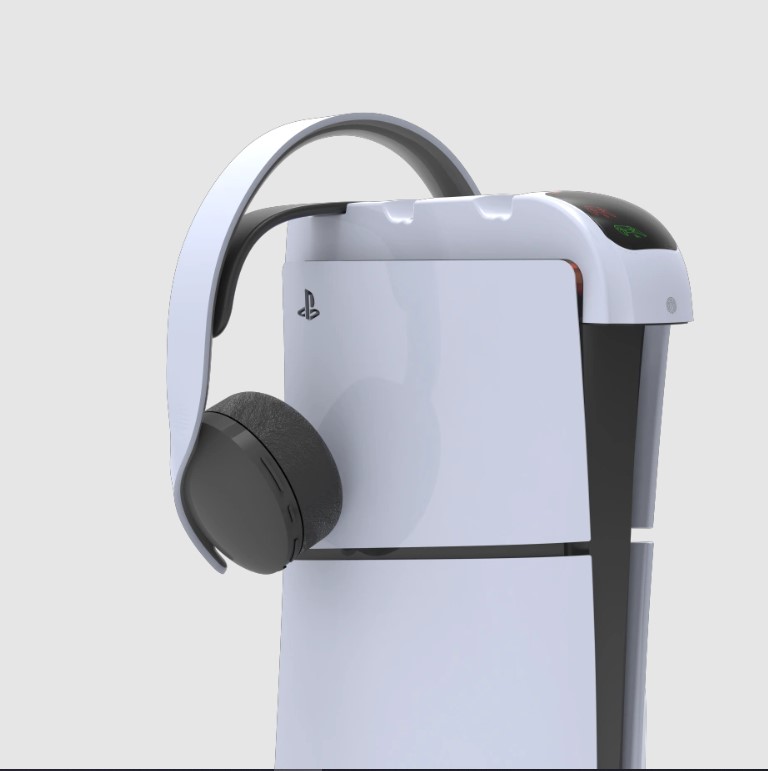 Controller Charging Station With Headset Holder For PS5 Slim