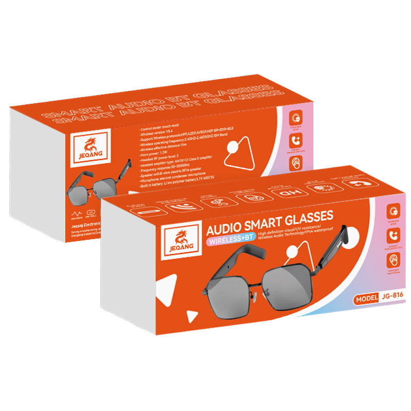 Fashionable BT Sunglasses HD Smart Glasses with Sound & Voice Control Sun Protection & Call Answering