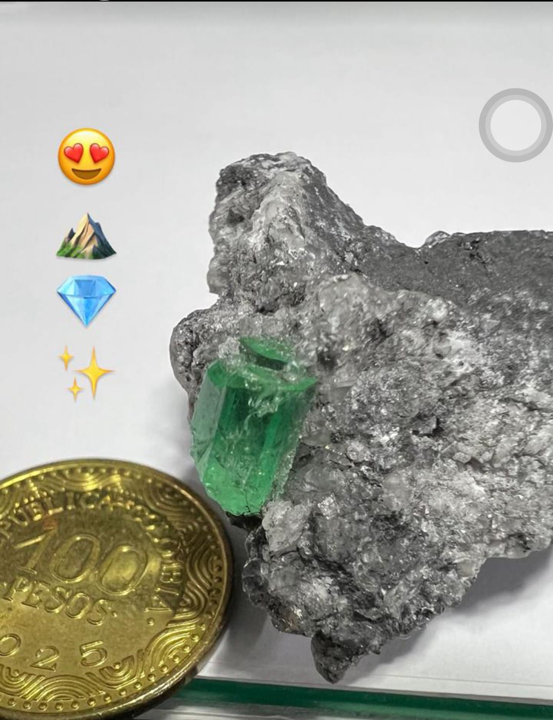 Natural Colombian Emerald Crystal in Matrix – Raw Green Emerald Specimen from Muzo