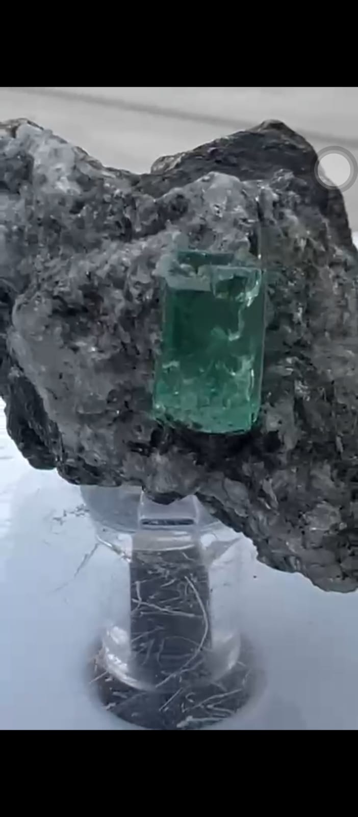 Natural Colombian Emerald Crystal in Matrix – Raw Green Emerald Specimen from Muzo