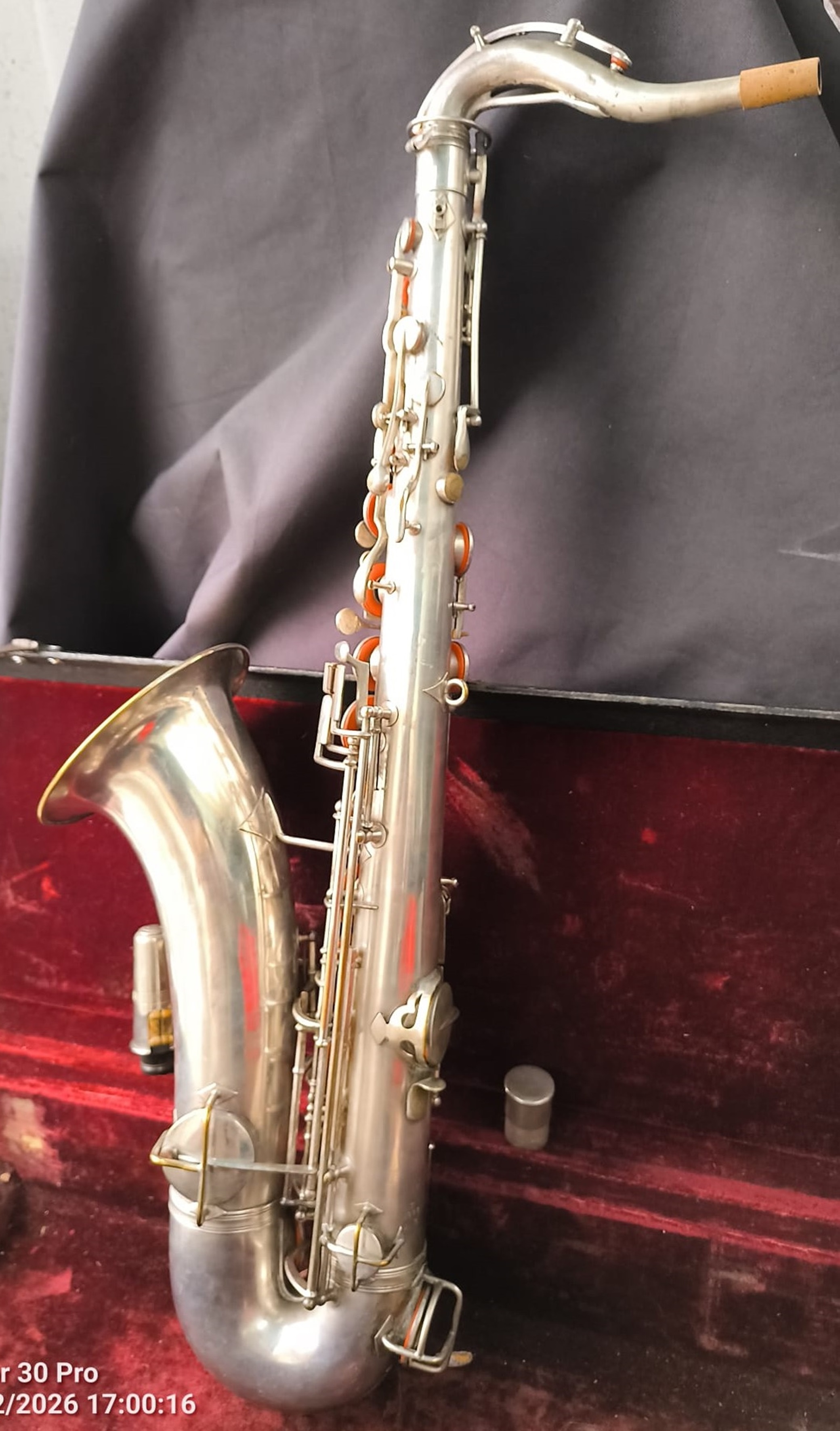 Rare Treasure 1915 Vintage Frank Holton C-Melody Tenor Saxophone WWI Era - Military - U.S.Q.M.C.