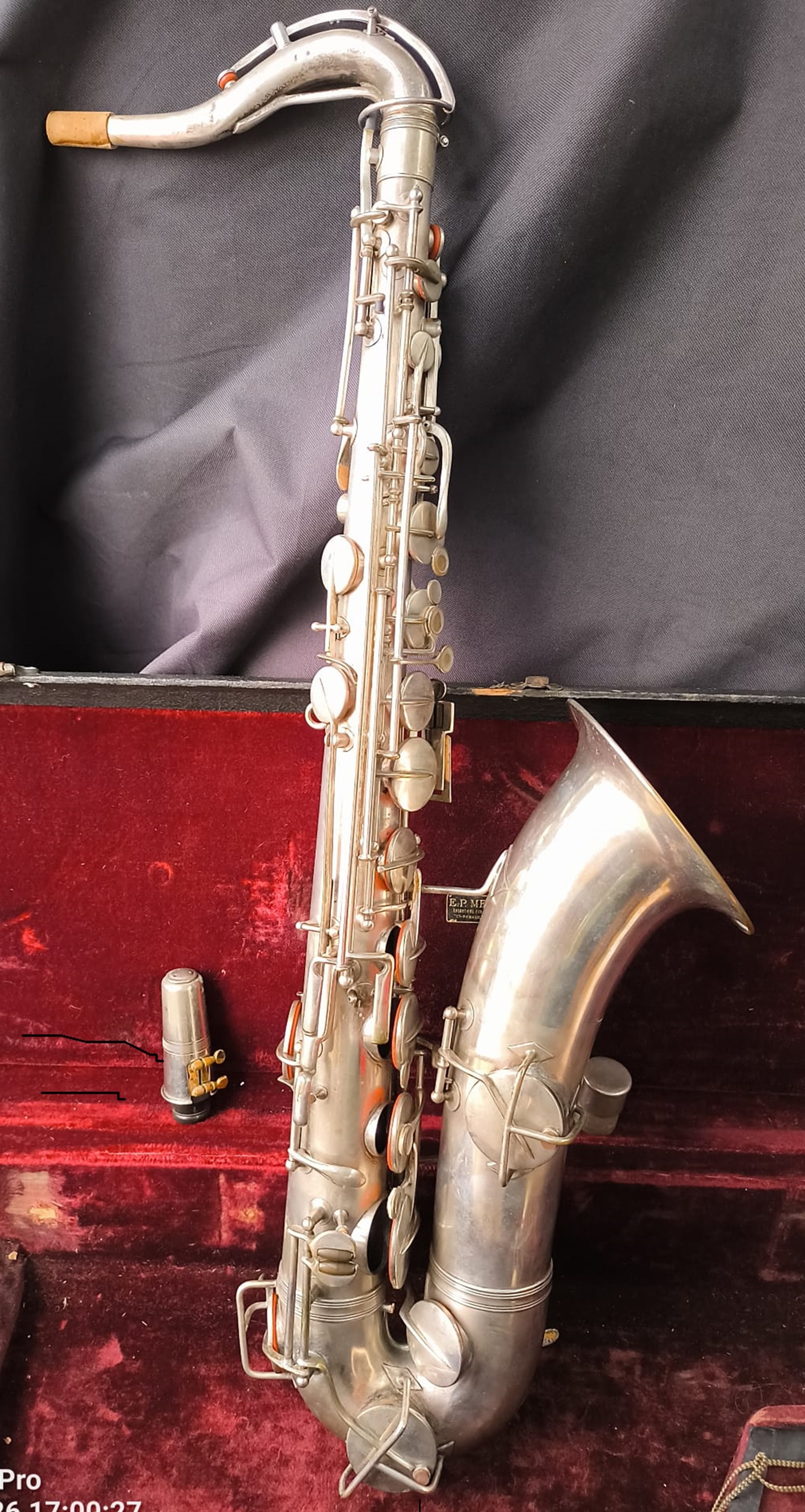Rare Treasure 1915 Vintage Frank Holton C-Melody Tenor Saxophone WWI Era - Military - U.S.Q.M.C.