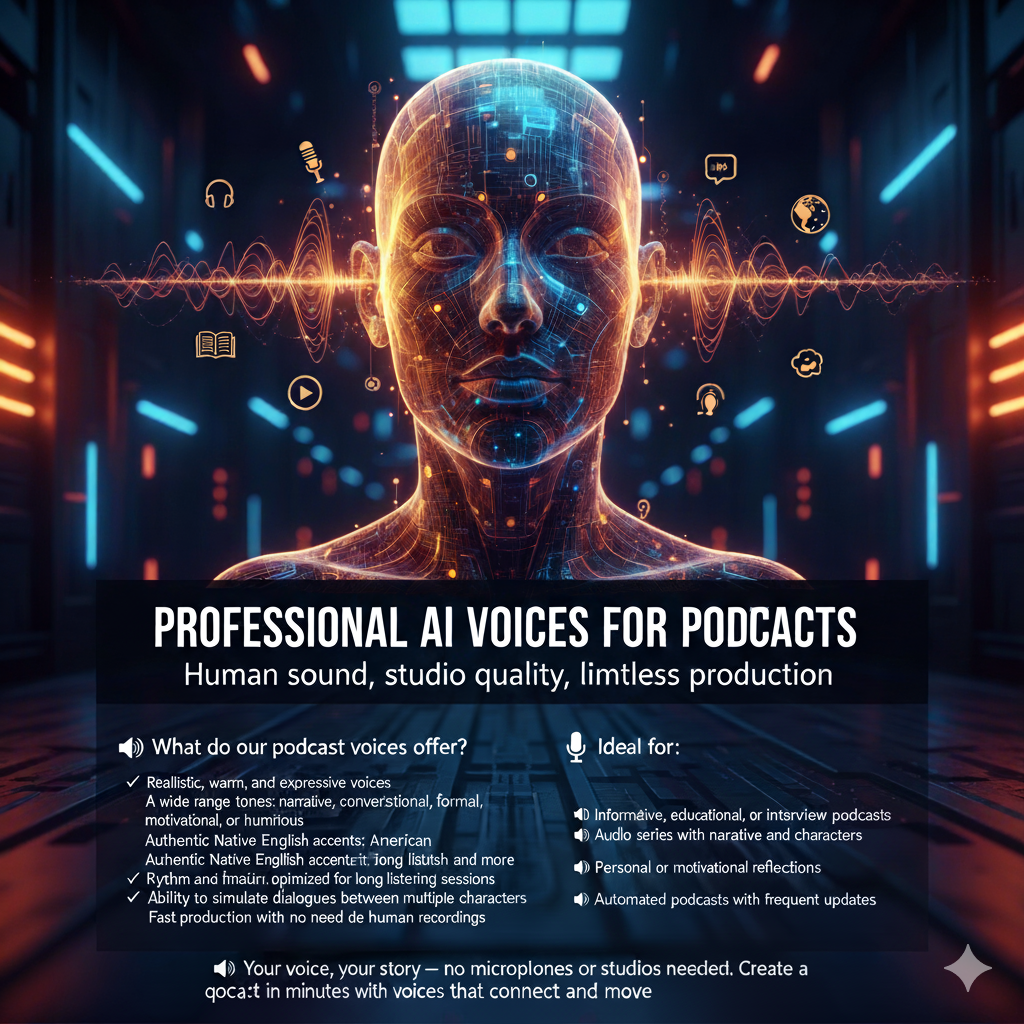 Professional AI Voices for Podcasts