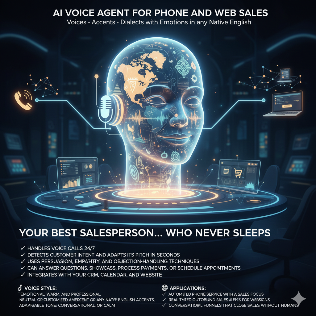 AI Voice Agent for Phone and Web Sales