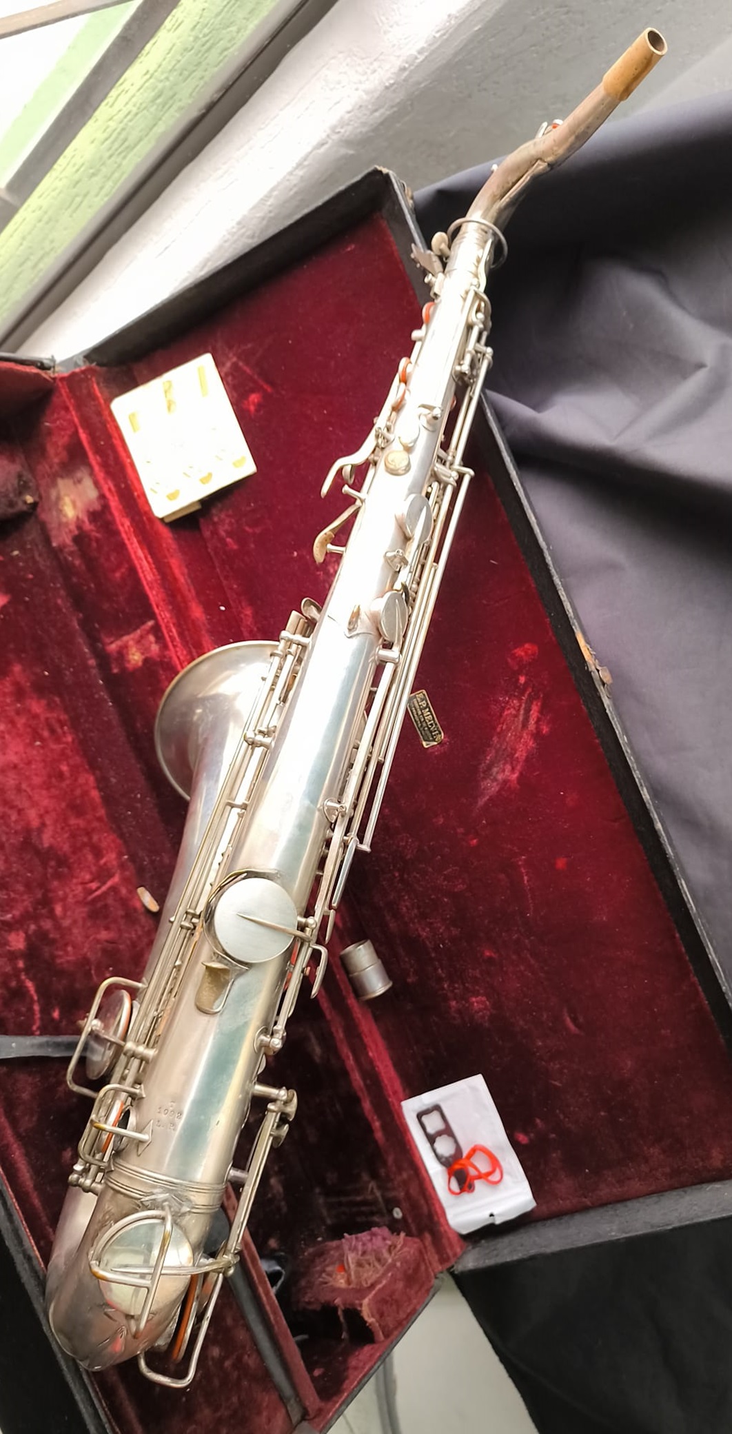 Rare Treasure 1915 Vintage Frank Holton C-Melody Tenor Saxophone WWI Era - Military - U.S.Q.M.C.
