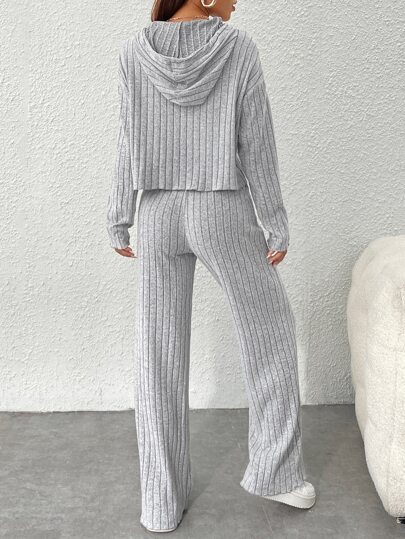 Women's Ribbed Knit Lounge Set