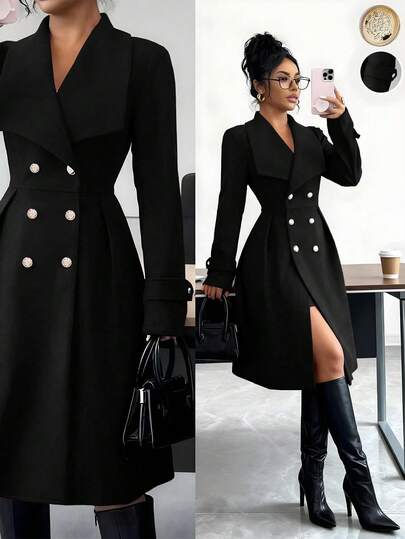 Elegant Black Long Sleeve Dress