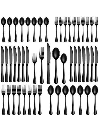 Matte Black Cutlery Set