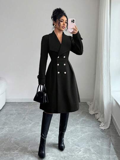 Elegant Black Long Sleeve Dress