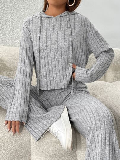 Women's Ribbed Knit Lounge Set