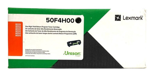 Cartucho de tóner Lexmark 50F4H00 negro laser