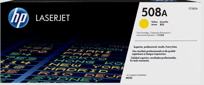Cartucho de Tóner HP 508A Amarillo laser