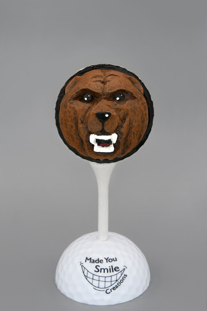 Bruin Carved Golf Ball Art 