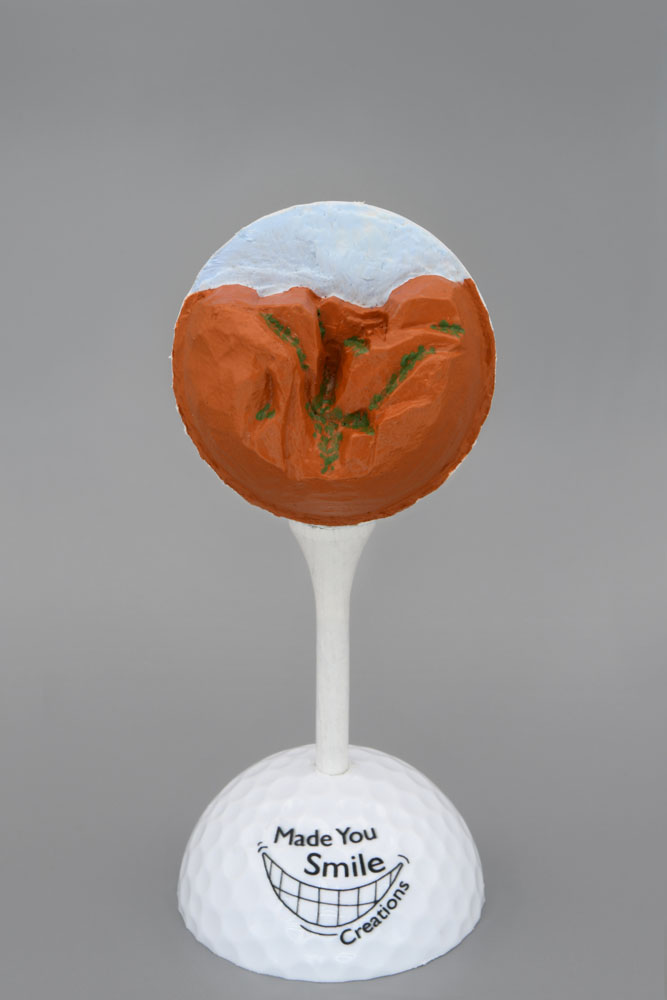 Red Rock Canyon Carved Golf Ball Art
