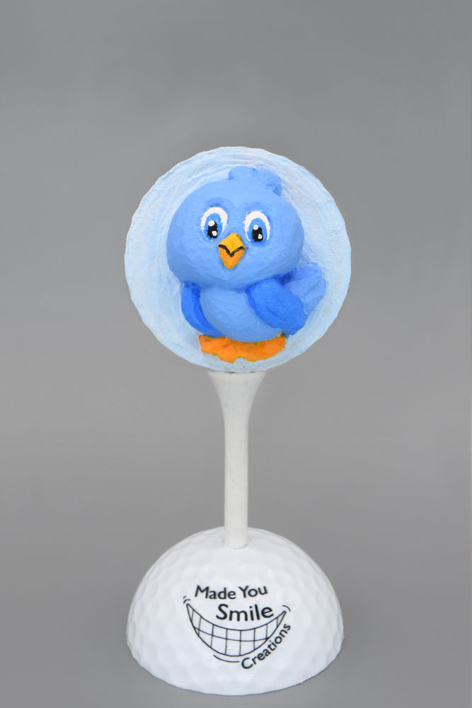 Birdie Carved Golf Ball Art