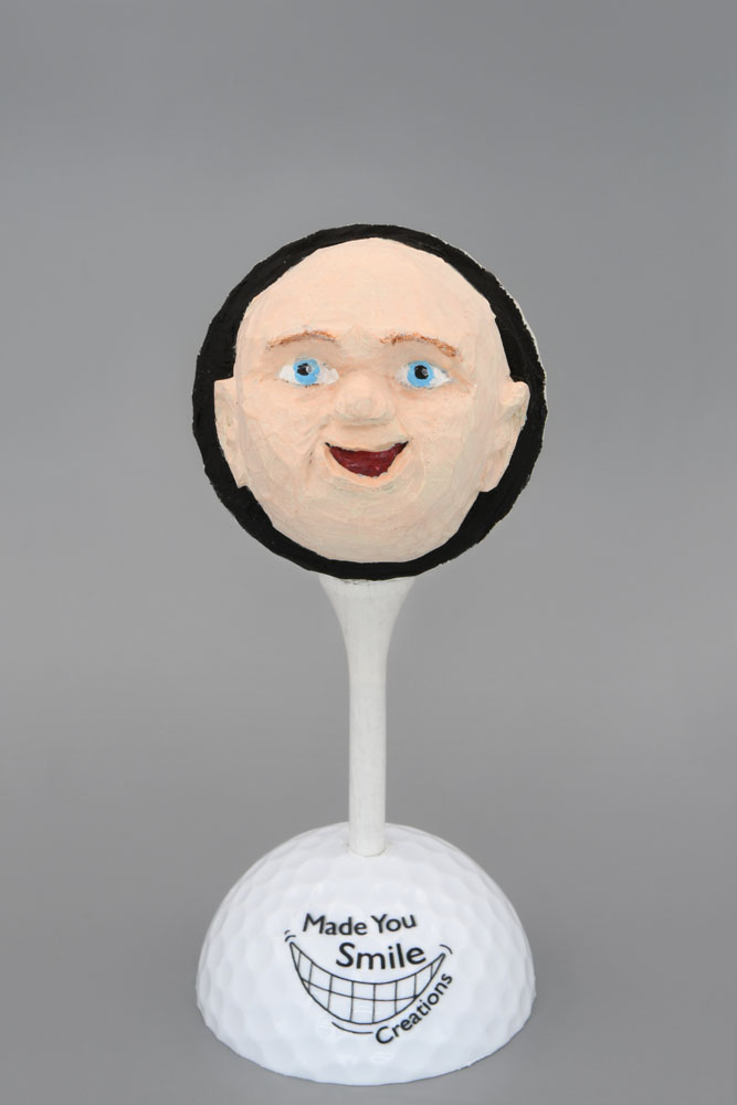 Buddha Baby Carved Golf Ball Art