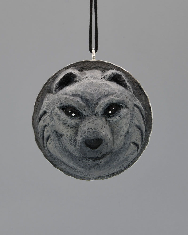 Wolf Carved Golf Ball Art