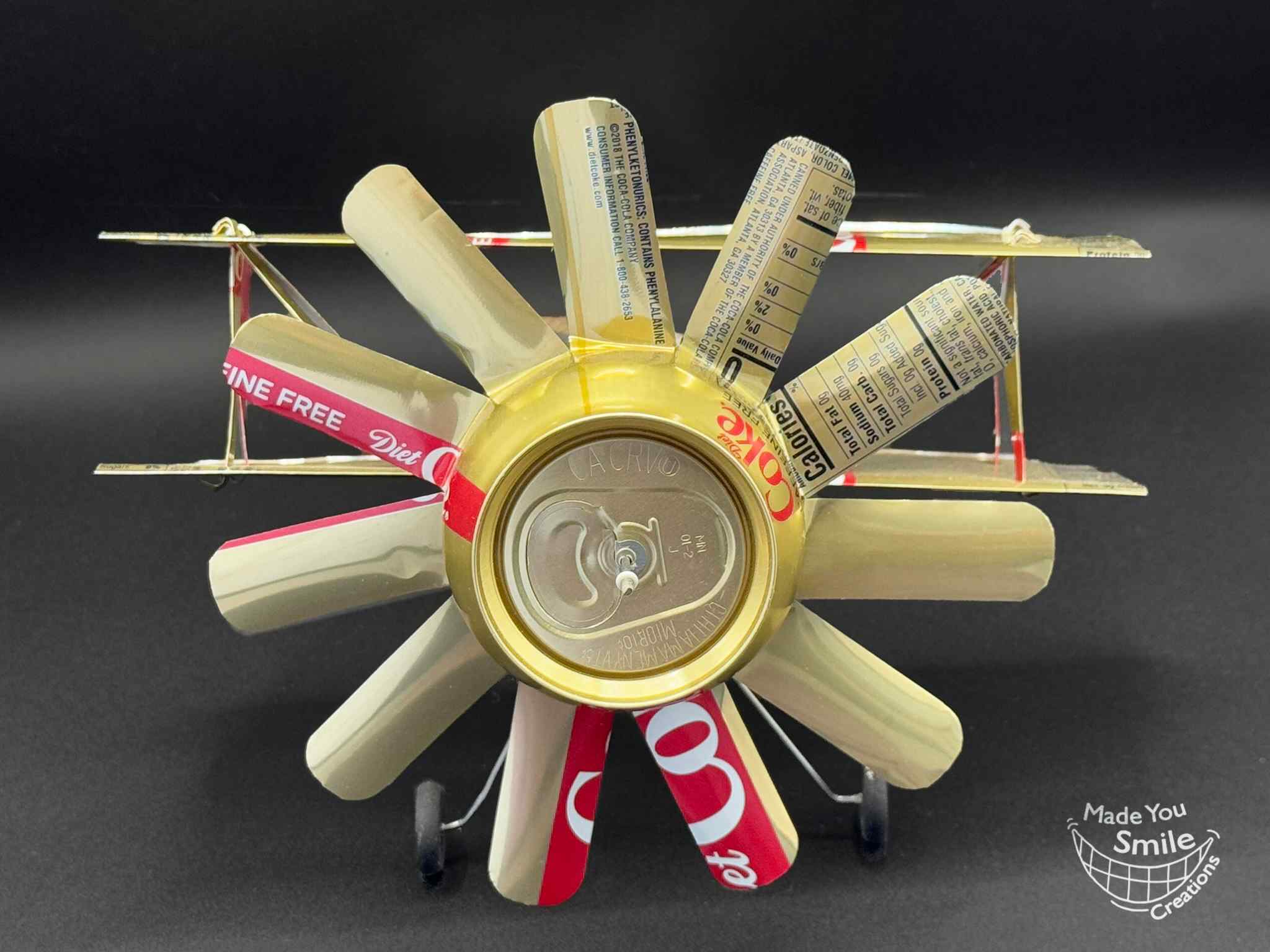 Diet Coke Caffeine-Free Gold Pop Can Plane