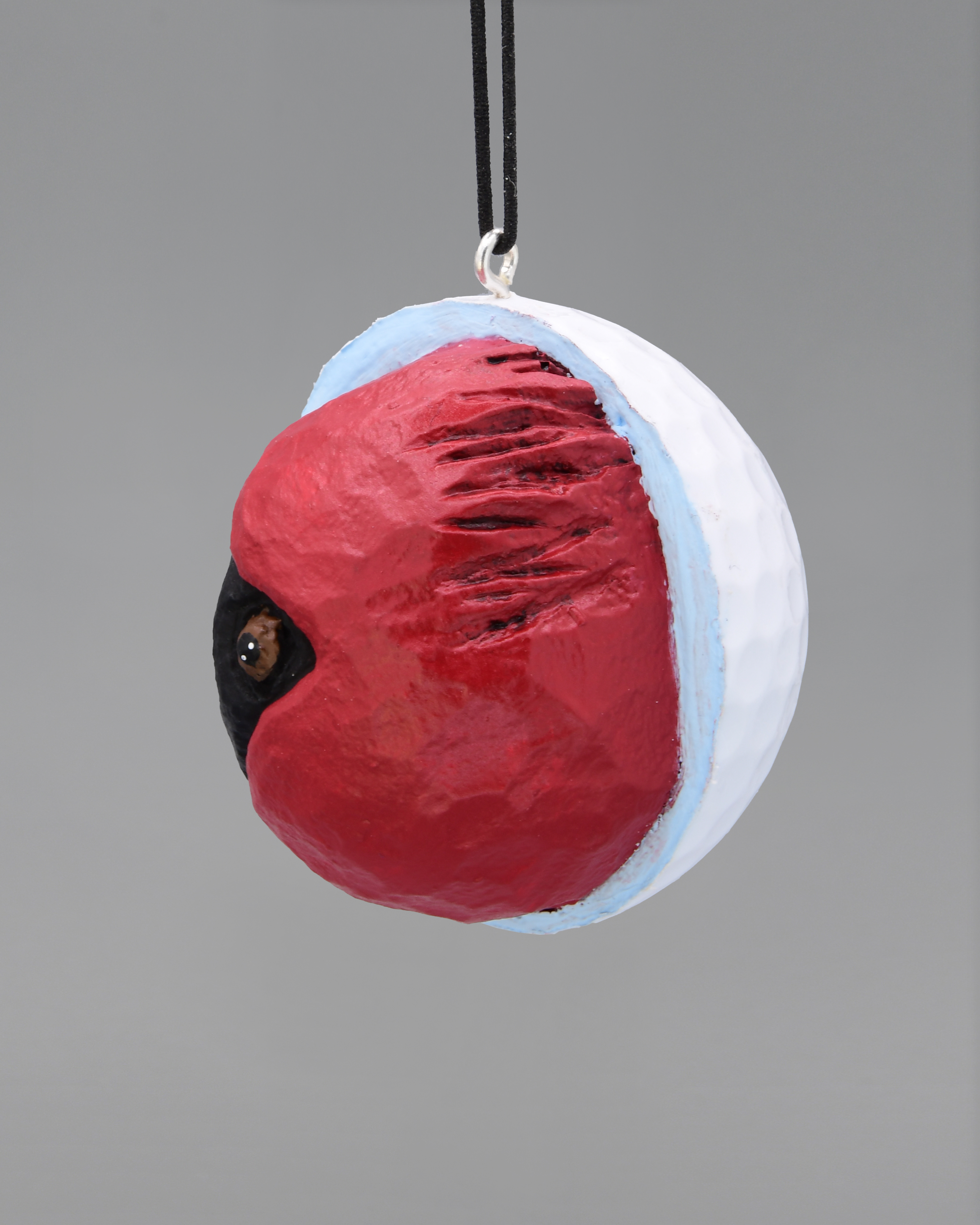 Cardinal Carved Golf Ball Art