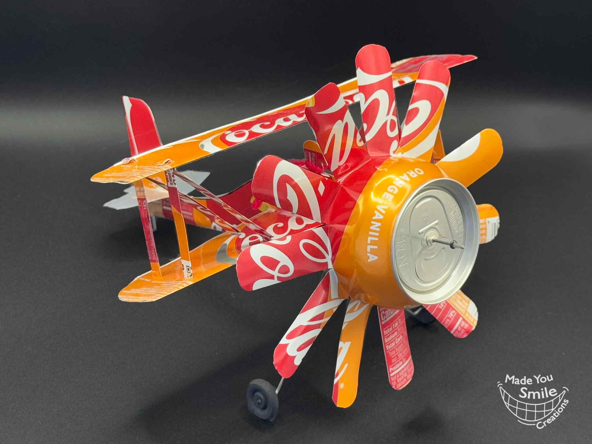 Coke Orange Vanilla Pop Can Plane