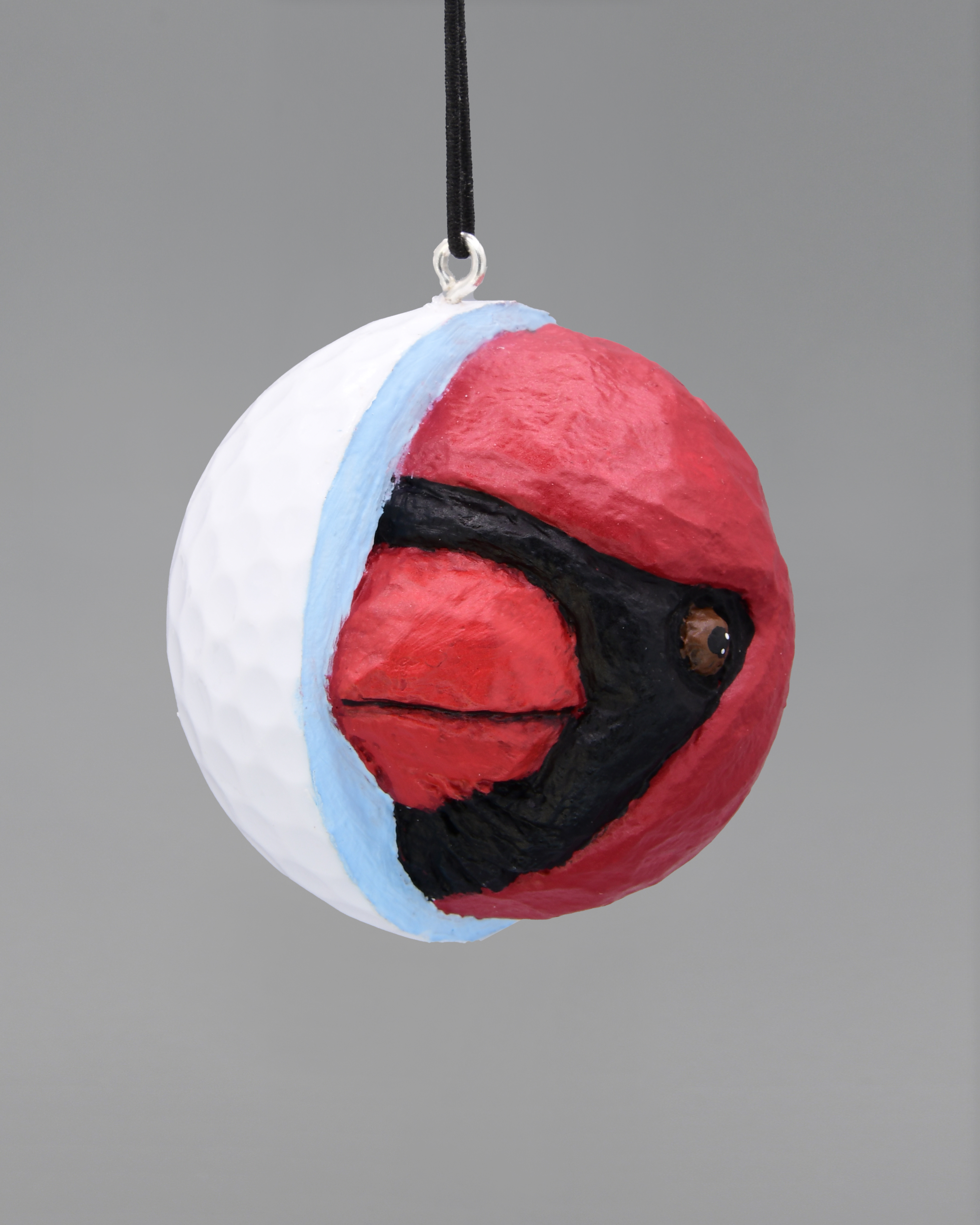 Cardinal Carved Golf Ball Art