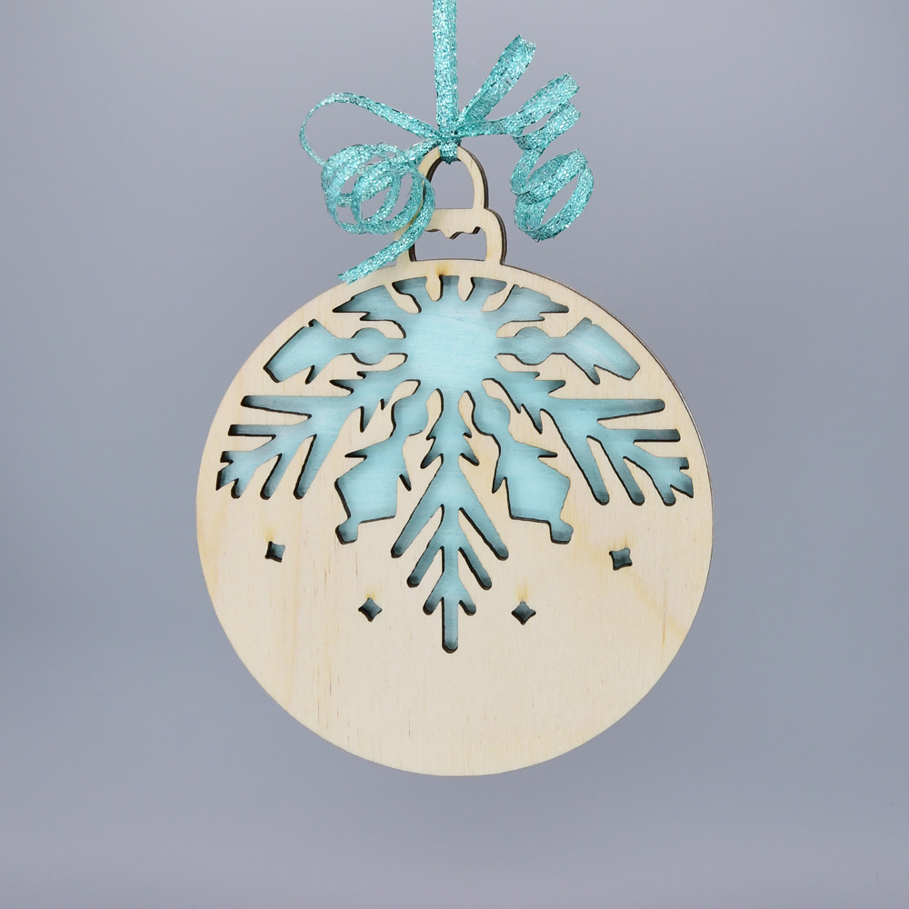 Wood Snowflake Ornament