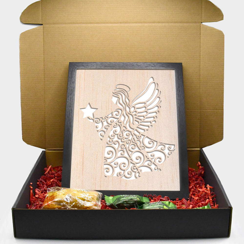 Personalized Framed Wood Art & Treat Gift Box